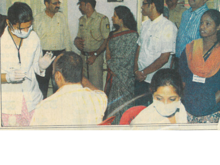 A free health check-up — A free public health check-up camp organised under his charge.
